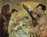 The Music Lesson by Jean-Antoine Watteau